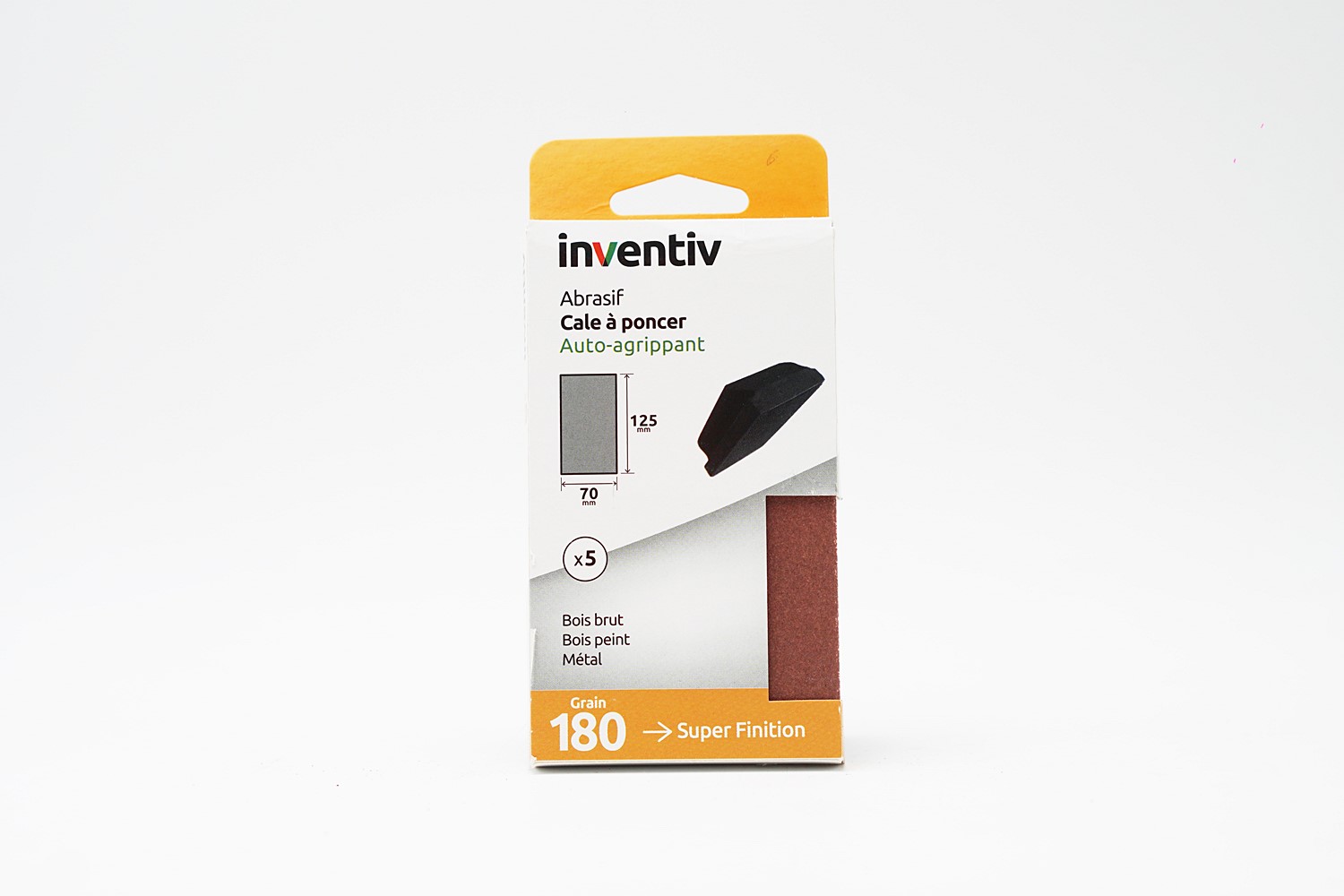 5 patins 70x125mm grains 180 - INVENTIV